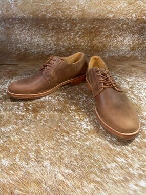 NEW NISOLO REY MENS EVERYDAY OXFORD LEATHER DRESS SHOE 8 1/2 - 9 *no size stamp*